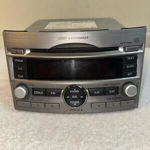 2011 SUBARU RADIO AM/FM/CD/AUX/SAT 6 CD Changer 86201AJ60A PE605U6 Oem